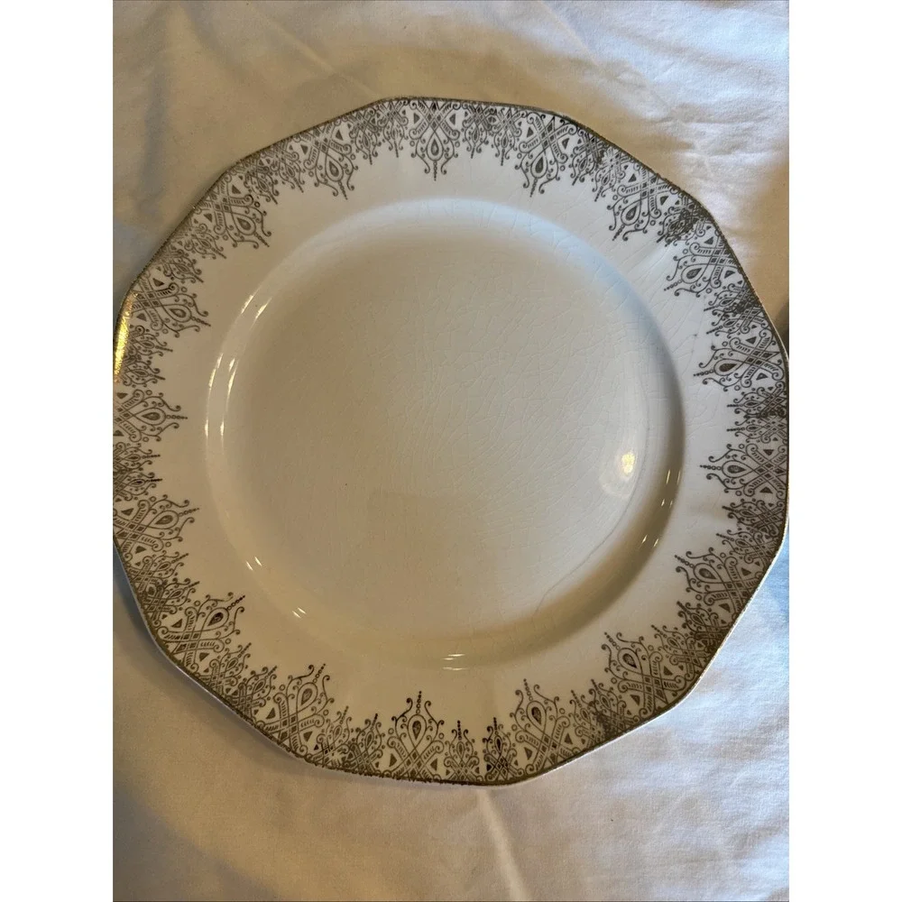 Royal China 22K Gold National Brotherhood Of‎ Operative Potters Dinner Plates